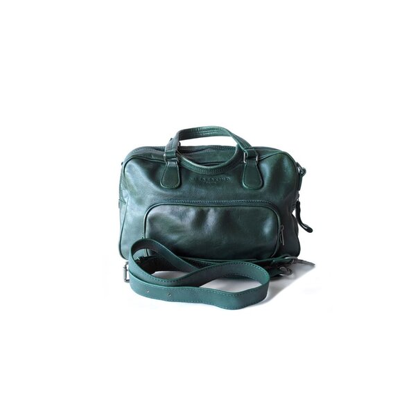 LIEBESKIND-BERLIN Satchel Vintage Forest Green Convertible Bag - Picture 3 of 13